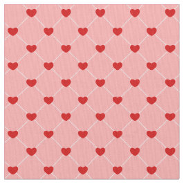 retro valentinsdag prickar hjärtan rosa röd tyg