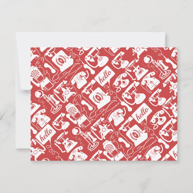 Retro valfri Färg-telefon Mönster (Framsida)