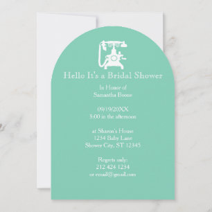 Retro valfri Färg-telefon Mönster Inbjudningar