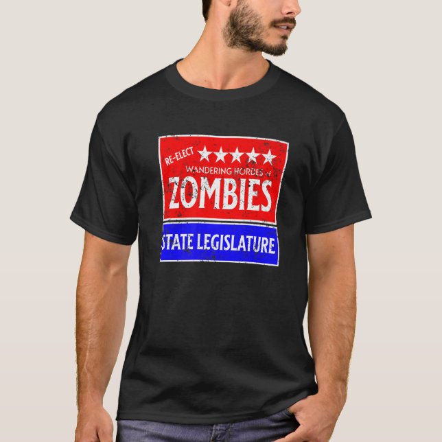Retro väljer Zombies till den statliga lagstiftare T Shirt (Framsida)