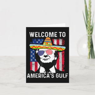 Retro Välkommen till USA:s Bukt-trump Mexiko Kort