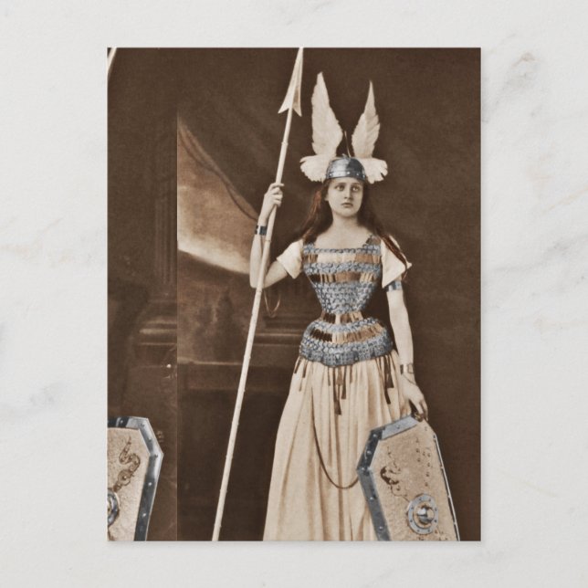 Retro Valkyrie Girls Vykort (Framsida)