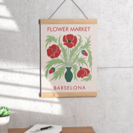Retro-vallmo för Flower Market-Abstrakt Poster