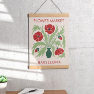 Retro-vallmo för Flower Market-Abstrakt Poster