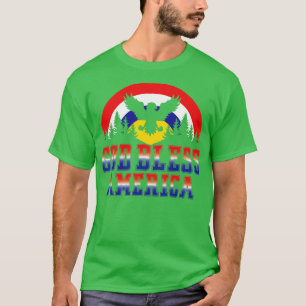 Retro Välsigna dig America 4:e juli T Shirt