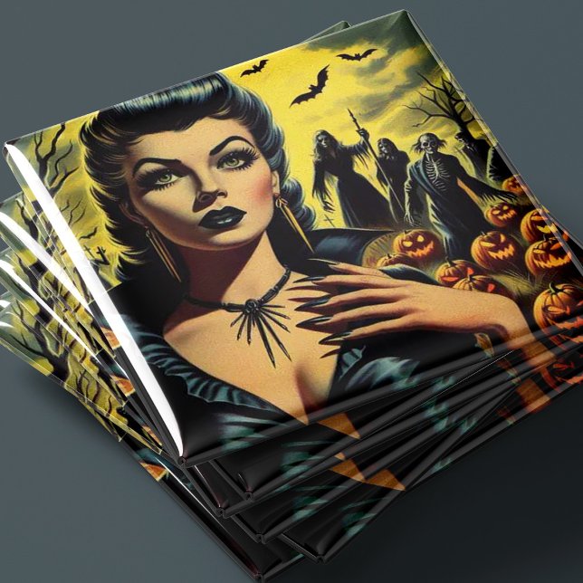 Retro Vampire Girl Magnet (Skapare uppladdad)