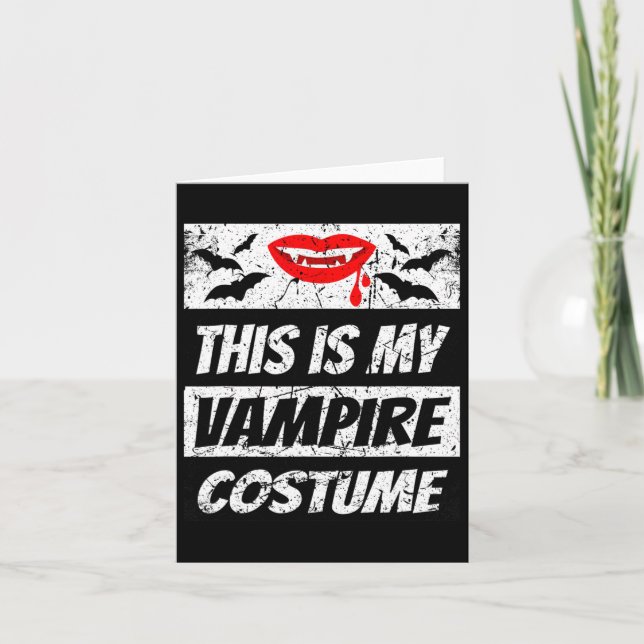 Retro Vampire Halloween-uttjänt Easy Halloween Dra Kort (Framsida)