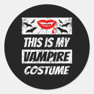 Retro Vampire Halloween-uttjänt Easy Halloween Dra Runt Klistermärke