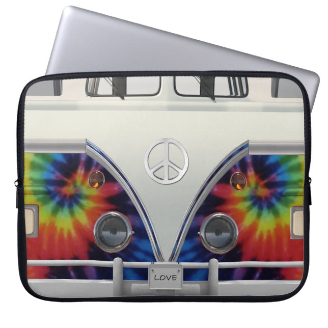 Retro Van Laptop Bag med "KÄRLEK"-registreringssky Laptop Fodral (Framsidan)