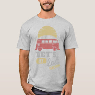 Retro Van Life Låt Oss Bli Vilse T-Shirt