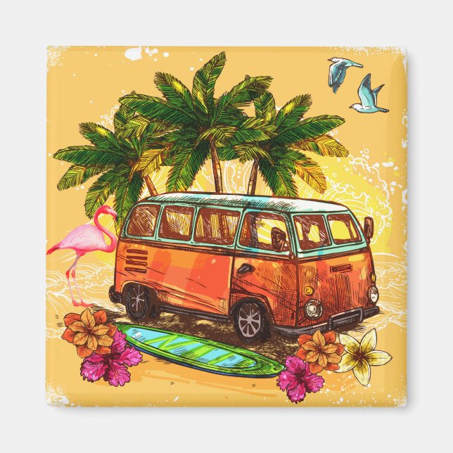 Retro Van Magnet (Framsidan)