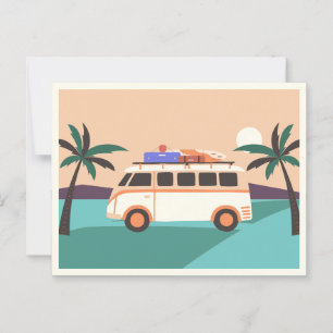 Retro van vykort