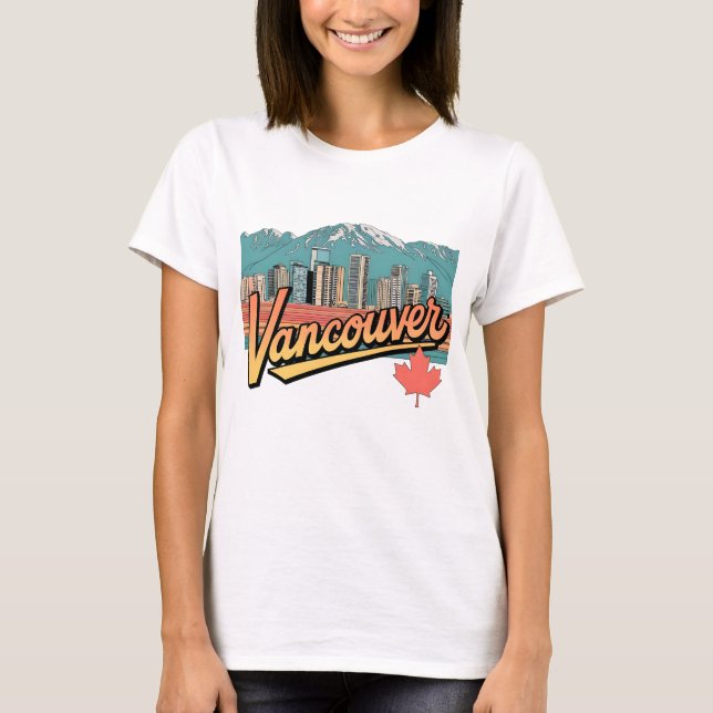 Retro Vancouver T Shirt (Framsida)