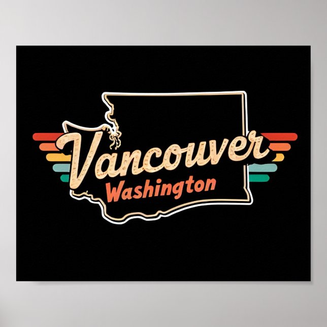 Retro Vancouver Washington State Poster (Framsidan)