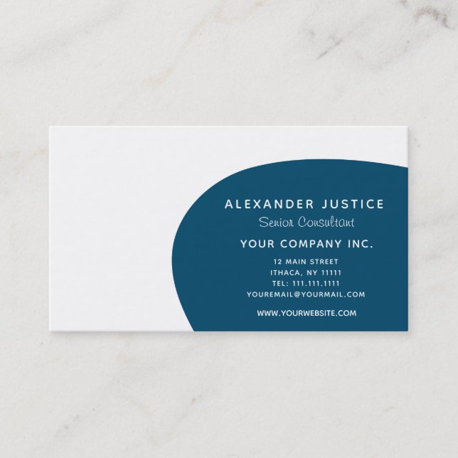 Retro vändbart beställnings- modernt visitkort (Framsida)