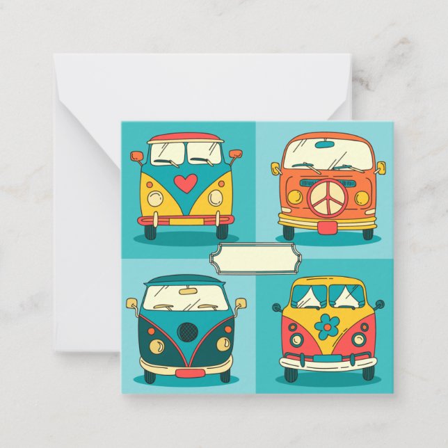 Retro Vans Anteckningskort (Framsida)