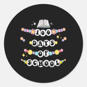 Retro Vänskap Bracelet 100 dagar skolbarn Runt Klistermärke
