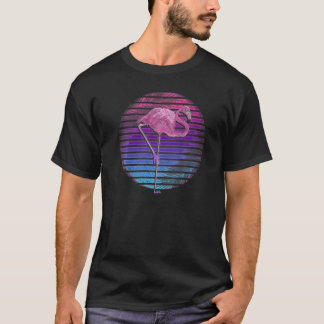 Retro Vaporwave 90 s Tropical Bird Rosa Flamingo T Shirt