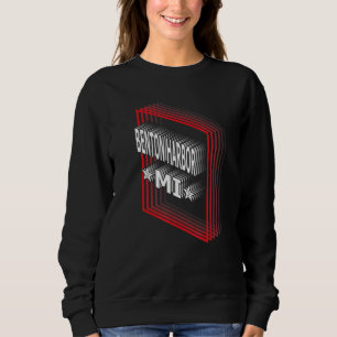 Retro Vaporwave Benton Harbor Michigan MI T Shirt