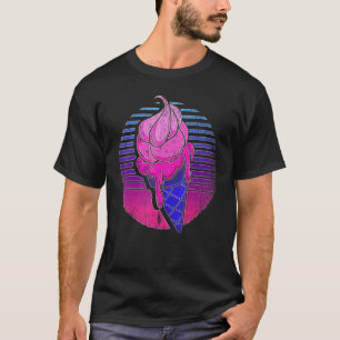 Retro Vaporwave Ice Cream Cone Synthwave Sommar Ic T Shirt