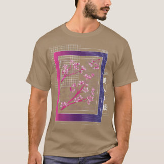 Retro Vaporwave Japan Sakura Art Cherry Träd T Shirt