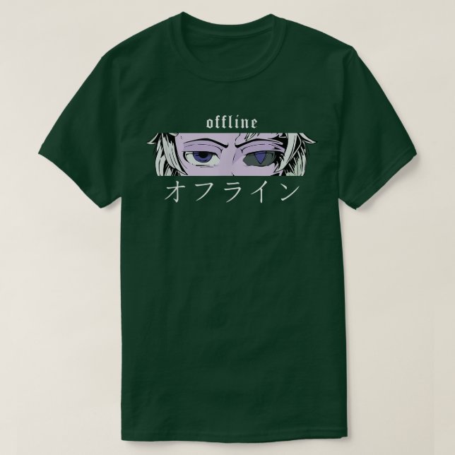 Retro Vaporwave Manga Otaku Japan Anime Offline De T Shirt (Design framsida)