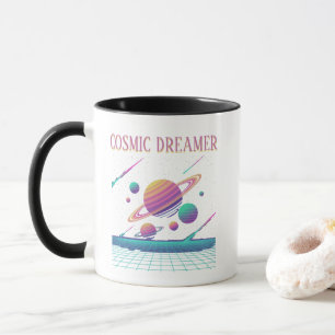 Retro Vaporwave Planeter Synthwave Mugg