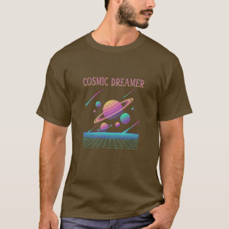 Retro Vaporwave Planets Synthwave T Shirt