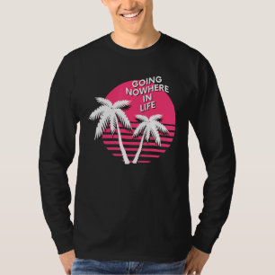 Retro Vaporwave Solnedgång med palmer som går inge T Shirt