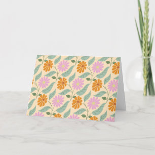 Retro vår blommor kort