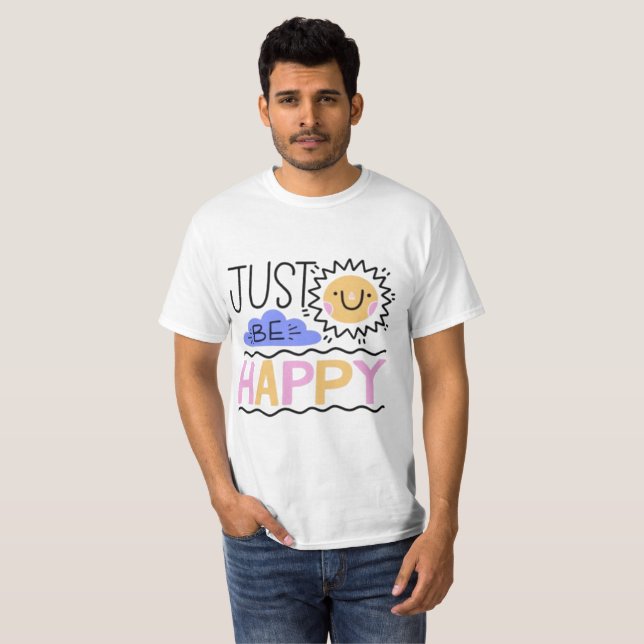 Retro "Var Trevlig" Smiley Face T-Shirt (Hel framsida)