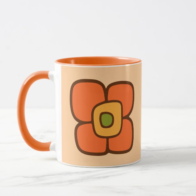 Retro vårblomning mugg (Vänster)