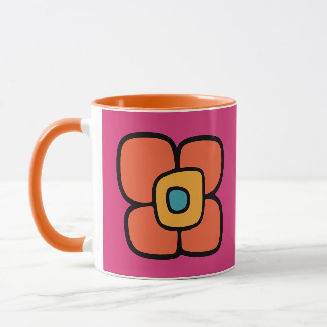 Retro vårblomning mugg (Vänster)