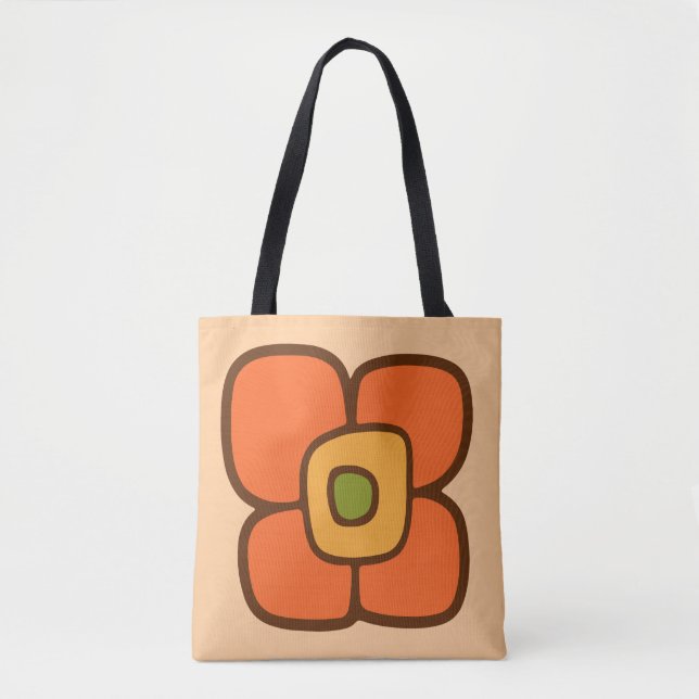 Retro vårblomning tygkasse (Framsida)