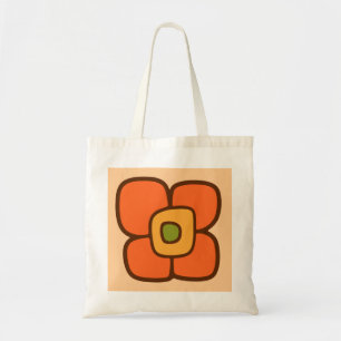Retro vårblomning tygkasse