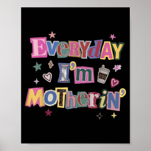 Retro vardaglig morin mamma sarkastiskt talesätt poster