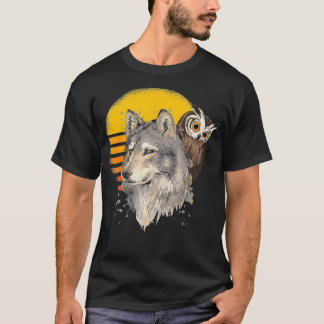Retro Varg Wildlife Forest Nature Animal Gift Wise T Shirt