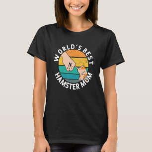 Retro Världens Bästa Hamster Mamma Söta Hamstrar A T Shirt