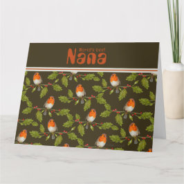 Retro Världens Bästa Mormor Anpassad Robin Kort