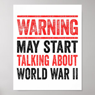 Retro Världskrig 2 Shirt WW2 Shirt History Teache Poster