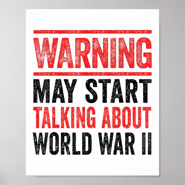 Retro Världskrig 2 Shirt WW2 Shirt History Teache Poster (Framsidan)