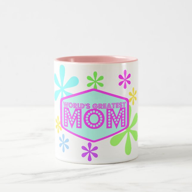 Retro världsmästaremamma - Två-Tonad mugg (Center)