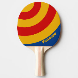 Retro Varmhjärtad Rand med Namn Pingisracket