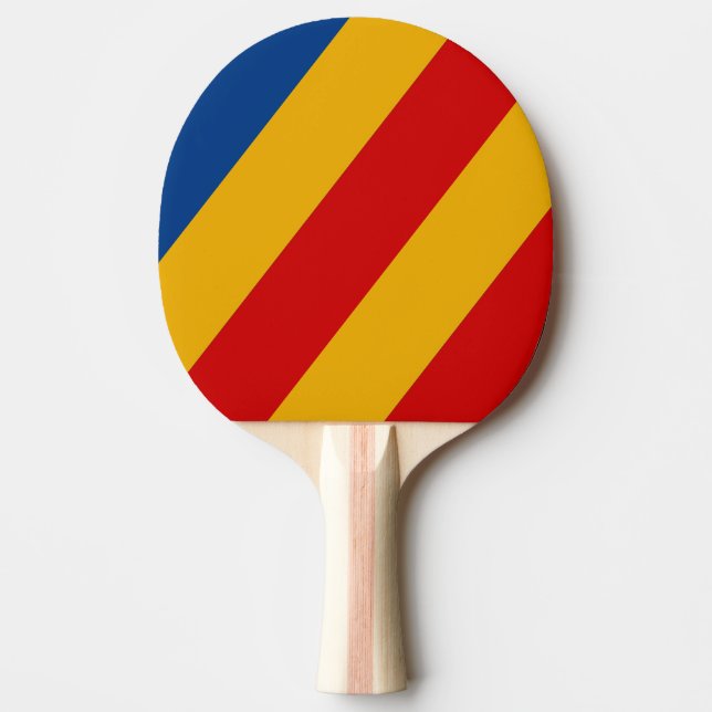 Retro Varmhjärtade Djärva Ränder Pingisracket (Framsidan)