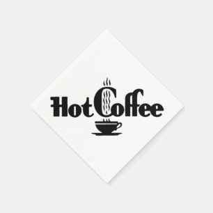 Retro varmt kaffe pappersservett