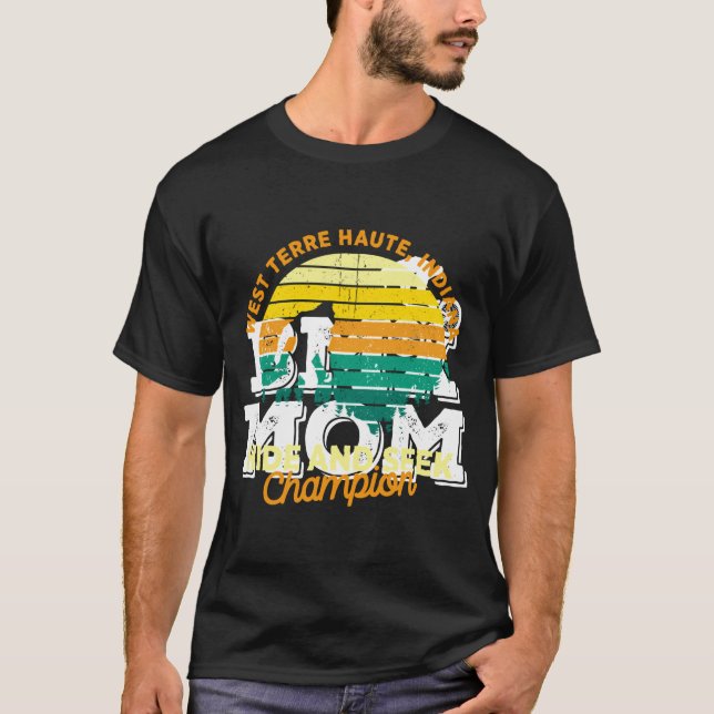 Retro Väster Terre Haute Indiana Big Foot Souvenir T Shirt (Framsida)
