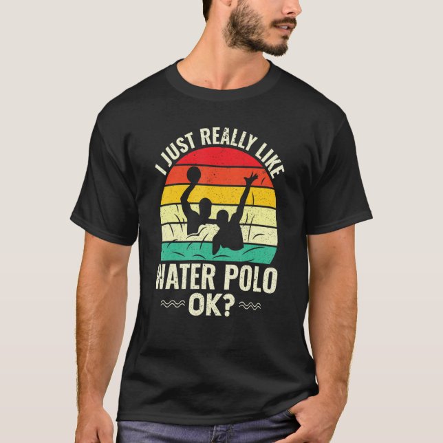 Retro Vatten Polo-design I precis som Vatten P T Shirt (Framsida)