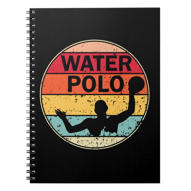 Retro Vatten Polo - Vintage H2 Polo Waterpolo Anteckningsbok (Framsidan)