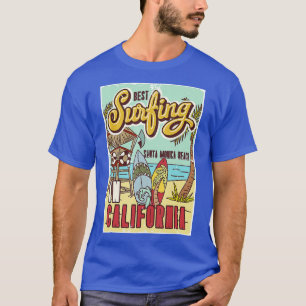 Retro Vatten sport Santa Monica California Paradis T Shirt
