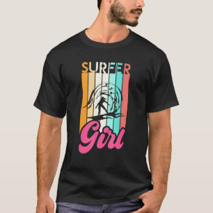 Retro Vatten sport Surfa Vågar Surfer Girls Women T Shirt